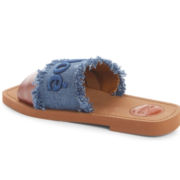 NIB $450 CHLOÉ Embroidered Woody Logo Sandal in size 36! - Picture 2 of 4